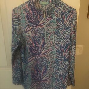 Vineyard Vines Blue and Pink Patterned Long Sleeve Shirt